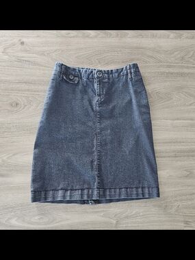 Blue Denim Pencil Skirt